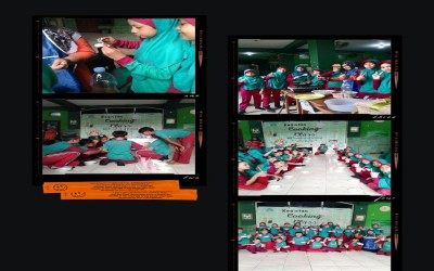 Kegiatan Cooking Class di Sekolah Membuat Pentol Bakso dan Es Susu Sirup